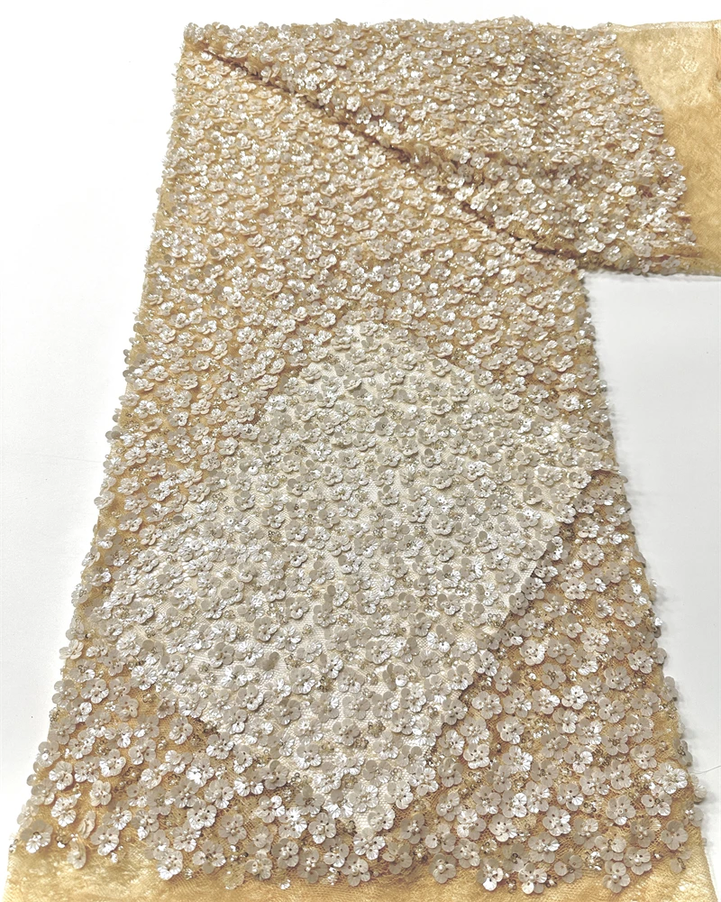 Новейшая африканская кружевная ткань с блестками, высокое качество, вышивка, французские блестки, нигерийское сетчатое кружево для шитья свадебного платья