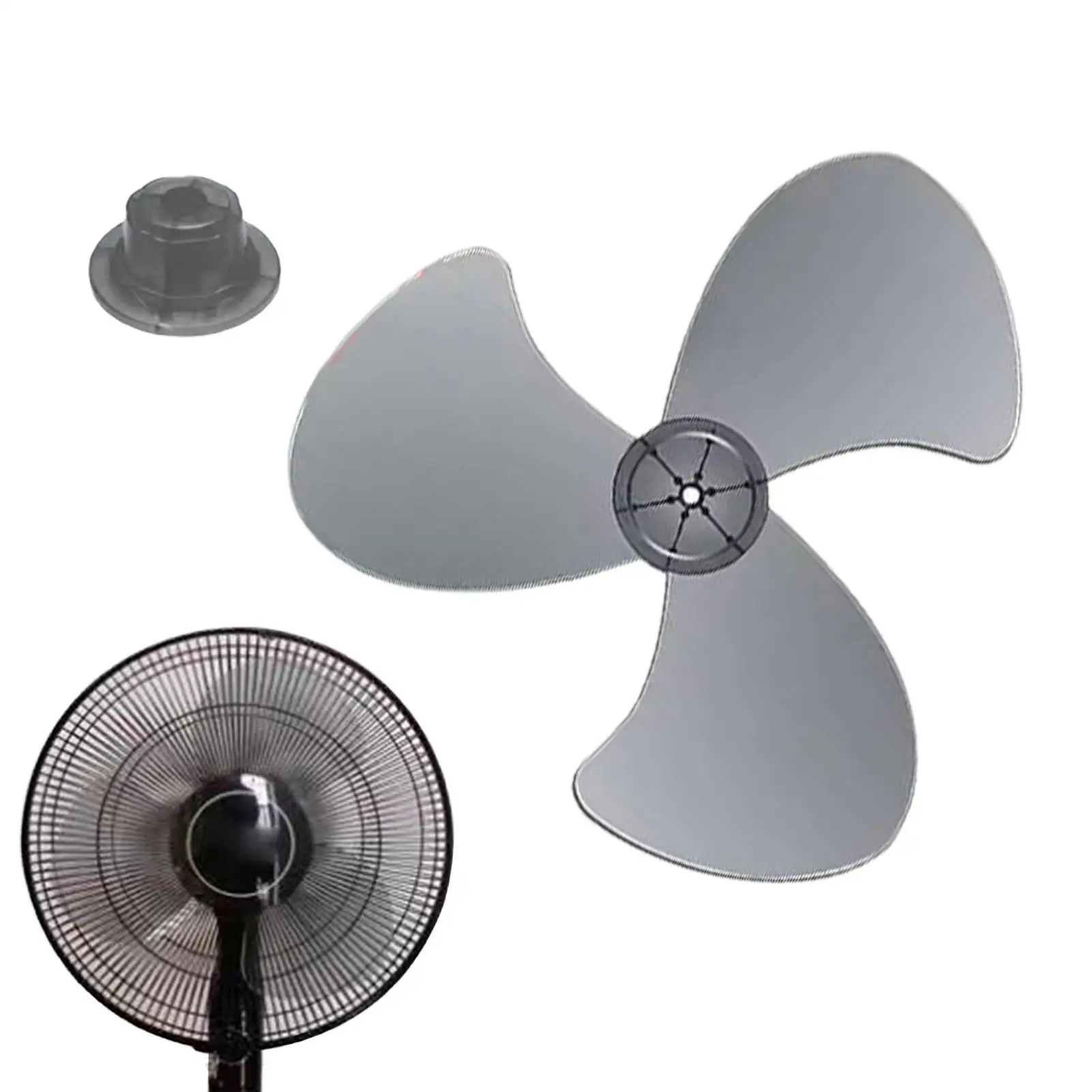 Fan Leaves 16inch Universal Electric Attachments Quick Installation Replace fan blades with nut covers for Indoor Office Dorm