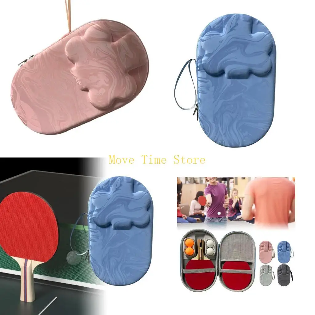 

92ME Protective Hard Shell Table Tennis Racket Case For Full Coverage And Ball Storage