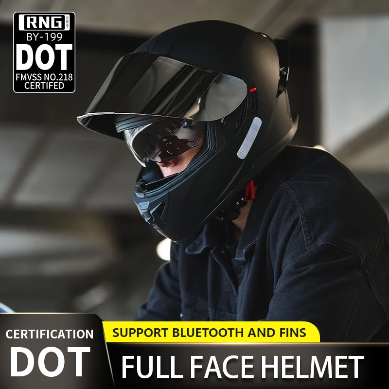 

Byb/Rng Helmets Full Face Motorcycle Helmet Lightweight & Comfortable Vintage Design Men & Women for Scooter Cruiser & Street Bikes