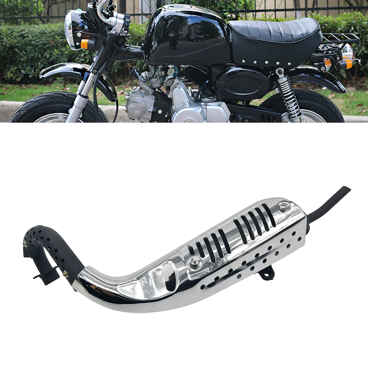 Silenciador de escape para motocicleta, junta de anillo de aleación para Honda Mini Trail, motocicleta Monkey Bike Z50 Z50J Z50R