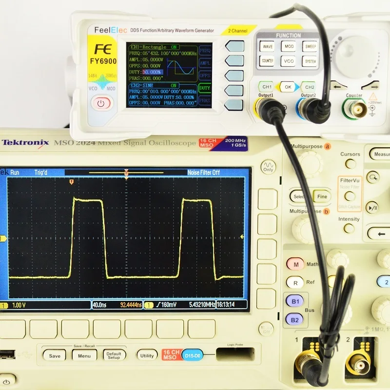 FY6900 0-100MHZ Digital Function Signal Generator TFT Screen Frequency Count Source AM FM Dual Channel Arbitrary Waveform Meter