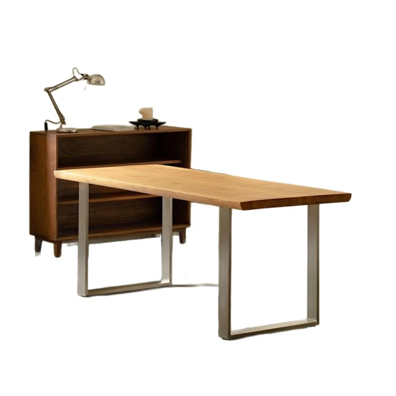 Nordic log large board dining table ash wood simple solid wood tea table