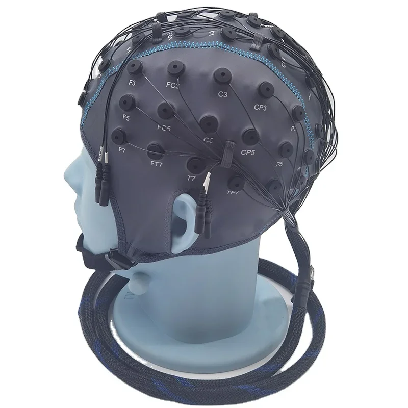 Perfect EEG/electroencephalography recording electrode cap with active electrodes