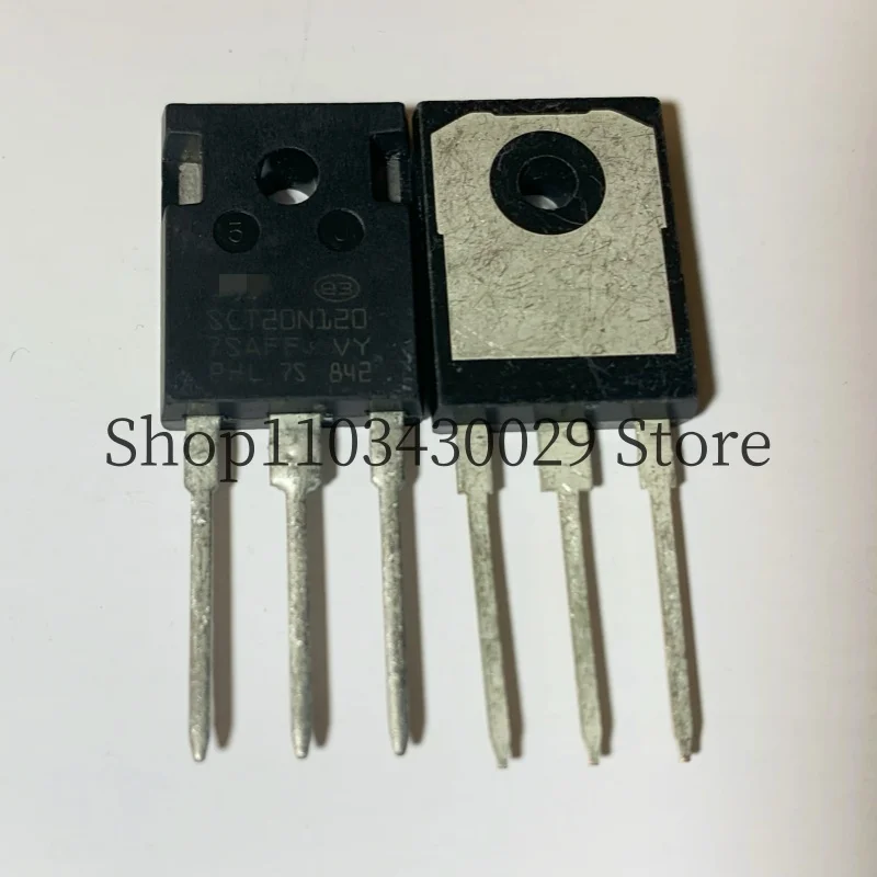 Transistor do MOSFET do carboneto de silicone, novo e original, SCTWA20N120, SCT20N120, TO-247, 20A, 1200V, 10 PCes