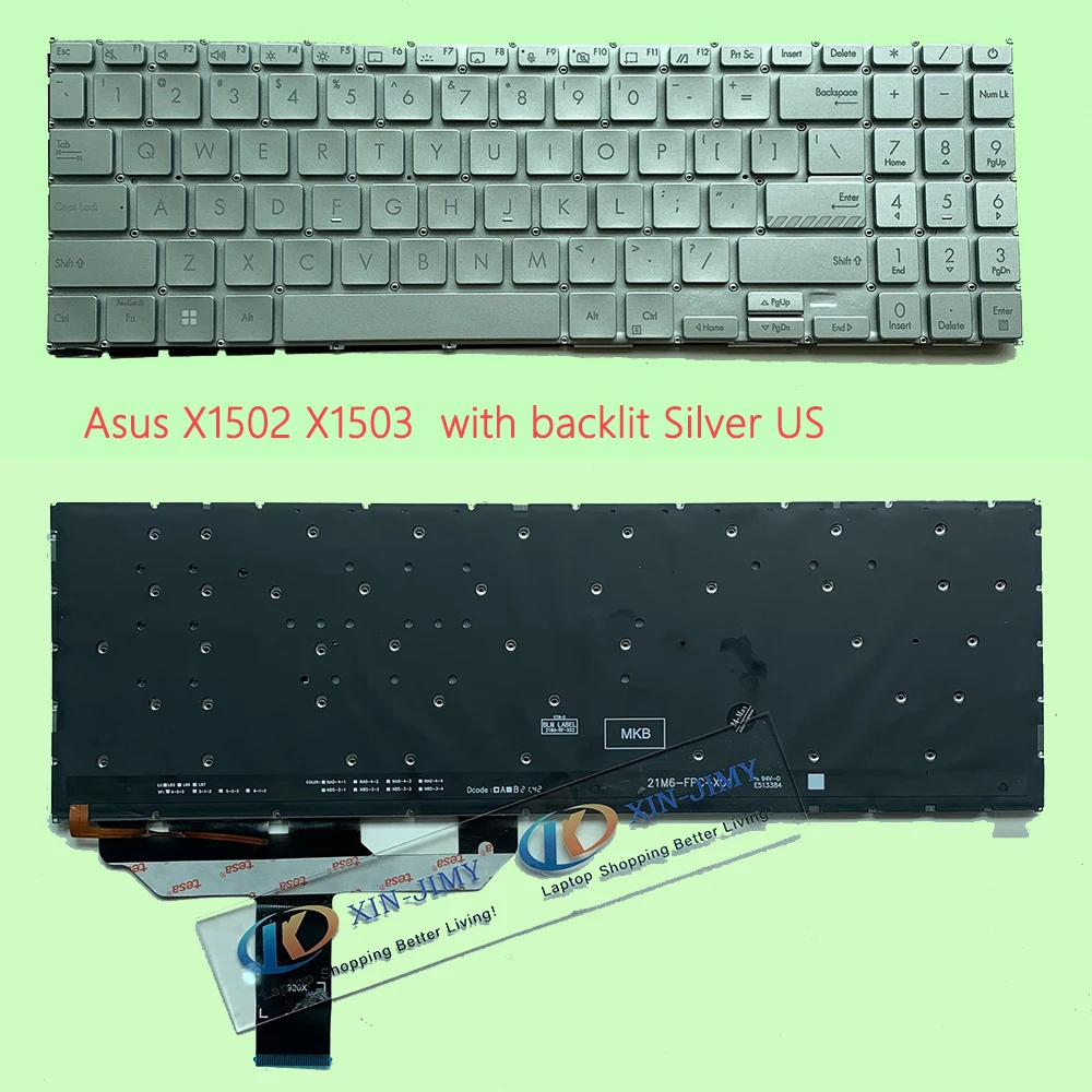 Keyboard for  ASUS VivoBook X1502  X1503  M1503QA  D1503 with backlit US/Russian/UK Layout