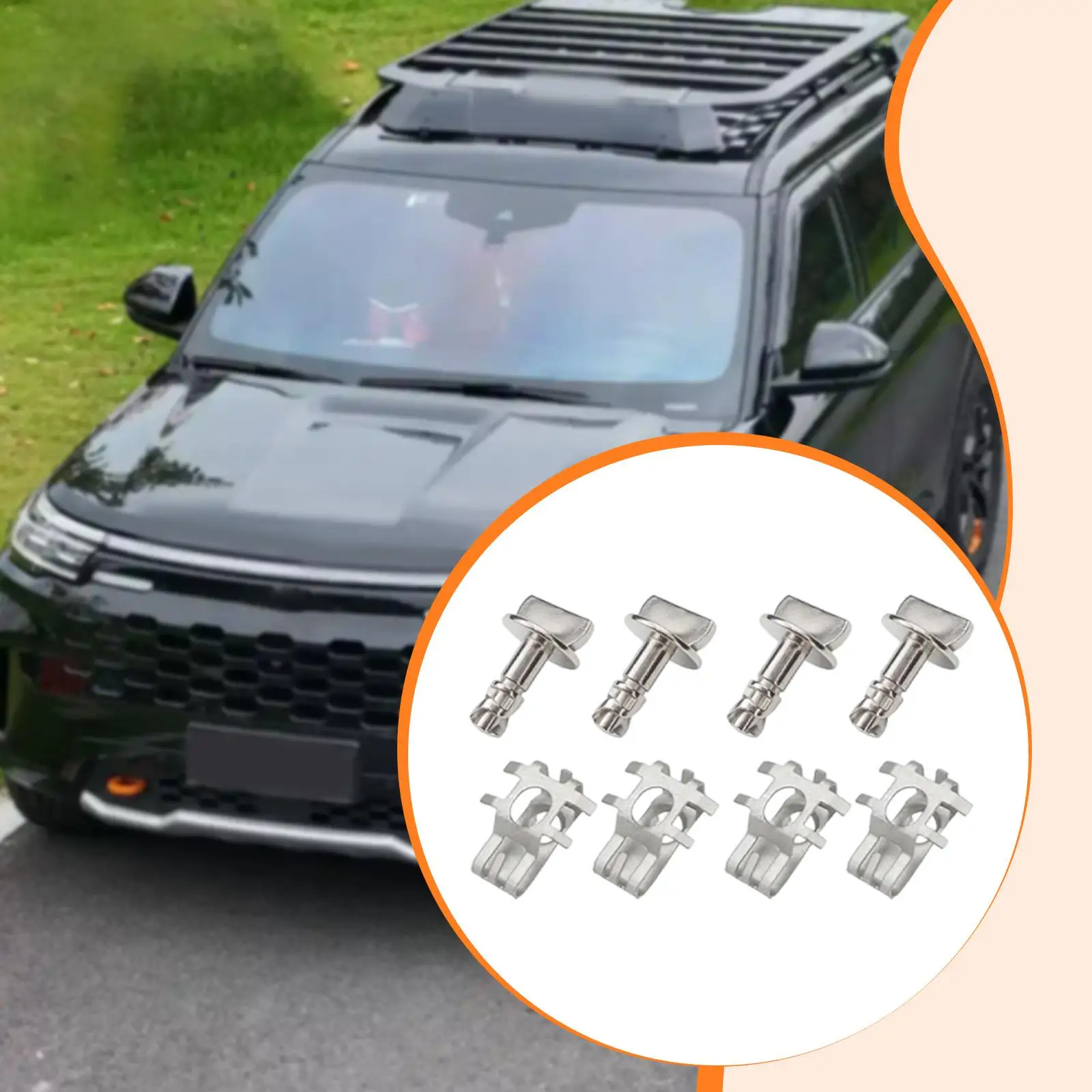 

4 Pieces Engine Cover Retainers Professional Engine Guard Parts Iron Shield Thumb Pins W716006-s439 BB5Z-00817-a for F150