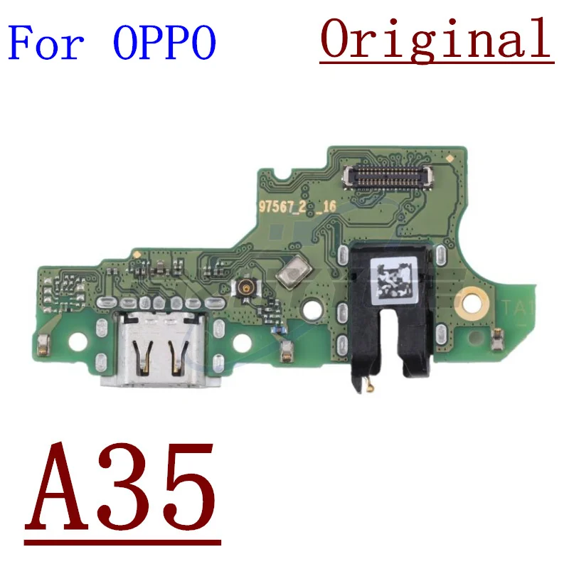 Original USB Charging Port Dock Plug Connector Charger Board Module With Microphone For OPPO A15 A16 A32 A35 A52 A53 4G 5G