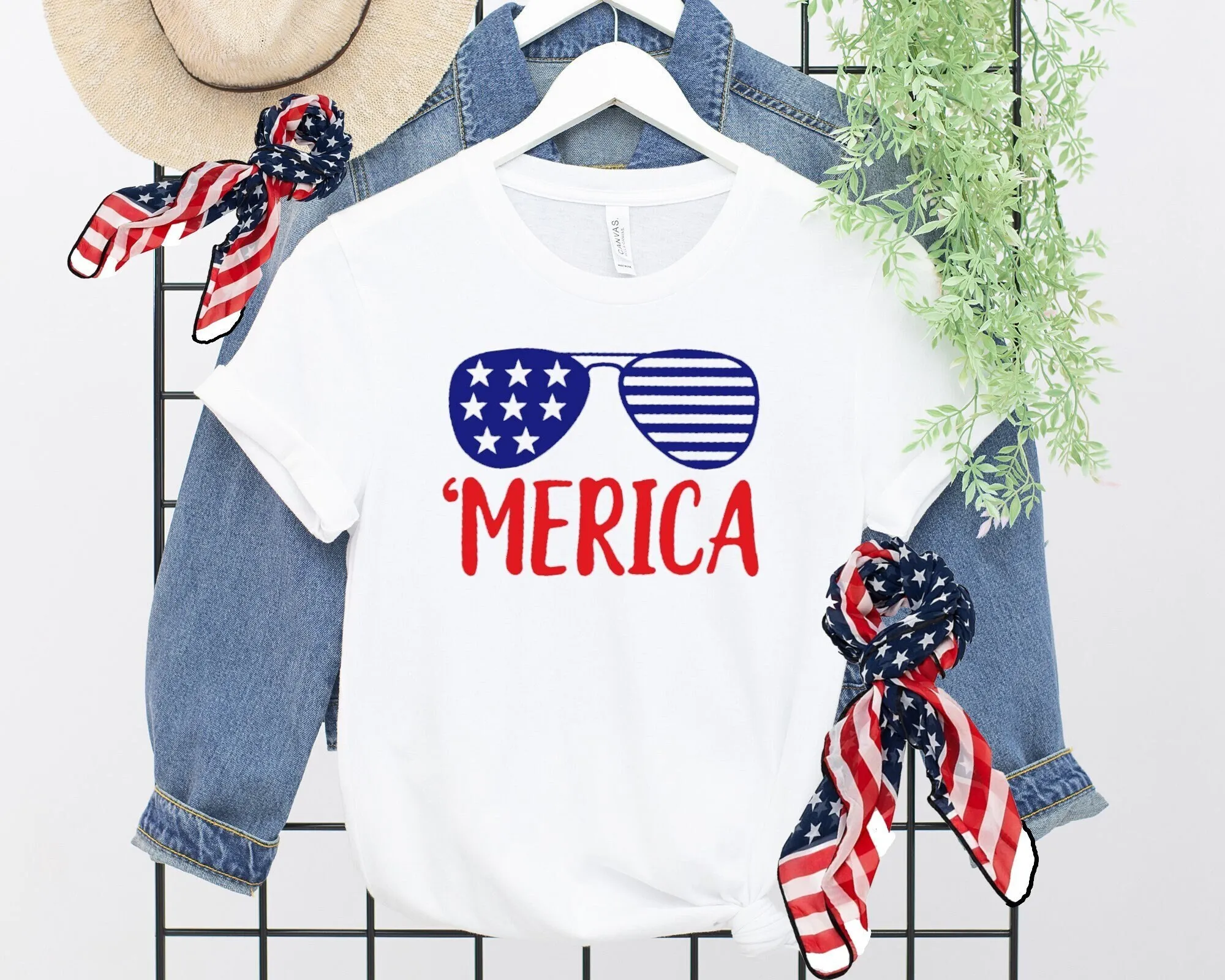 Merica T Shirt 4Th Of July Glasses Women