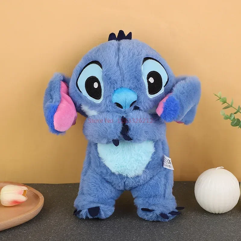 Autentyczny Stitch Disney Breathe Led muzyka pluszowa lalka figurka Lilo Stitch lalka dla dziecka śpiąca towarzysząca zabawkę