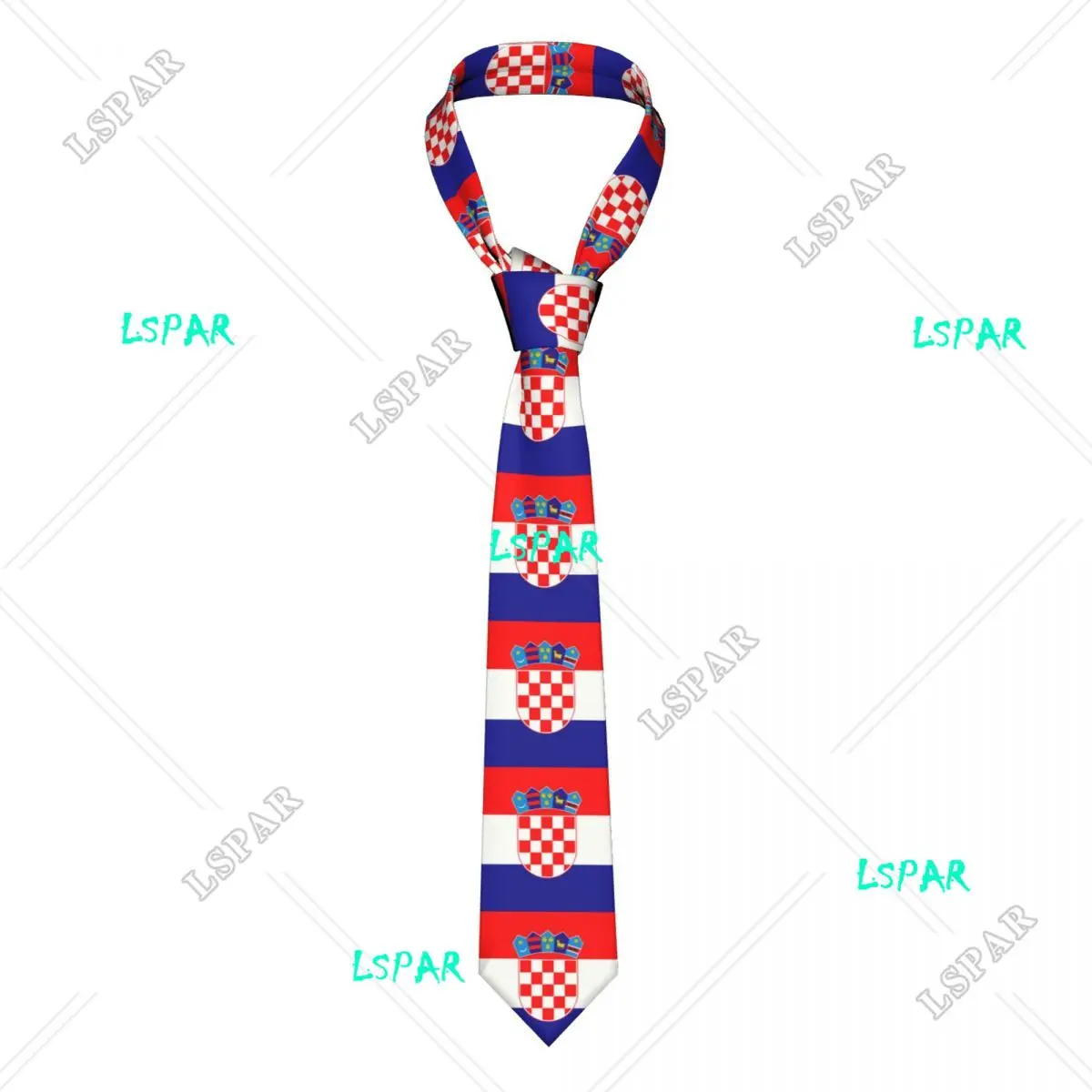 

Fashion Flag Of Croatia Neck Ties for Office Custom Men Neckties