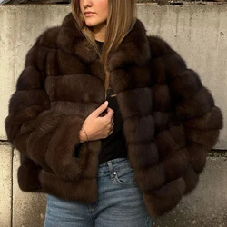 Genuine Fox Fur Coat Women Real Fur Coat Short Natural Fox Fur Jacket Winter Jackets For Women Luxury High Quality