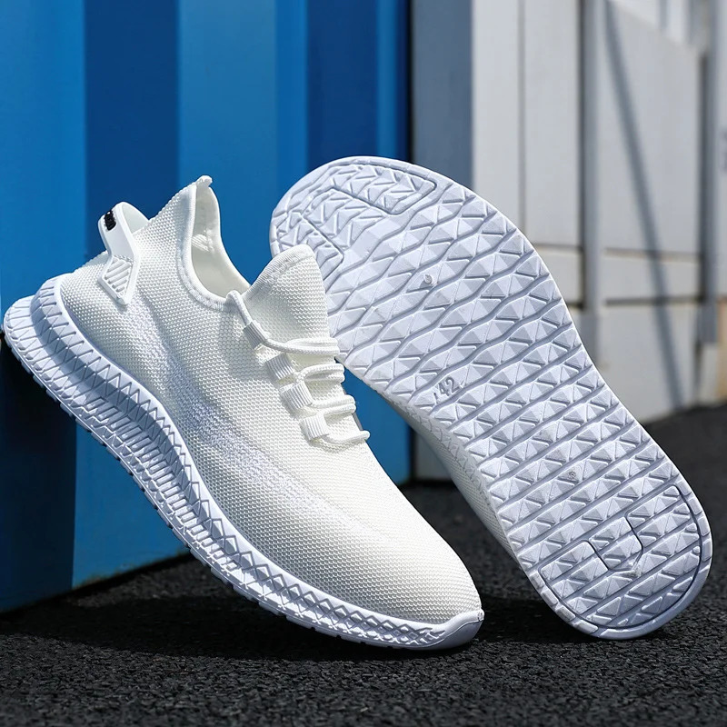New Summer Hot Selling Men's Shoes Men's Casual Sneakers Fashionable Breathable Comfortable Solid Color Mesh Sports Shoes