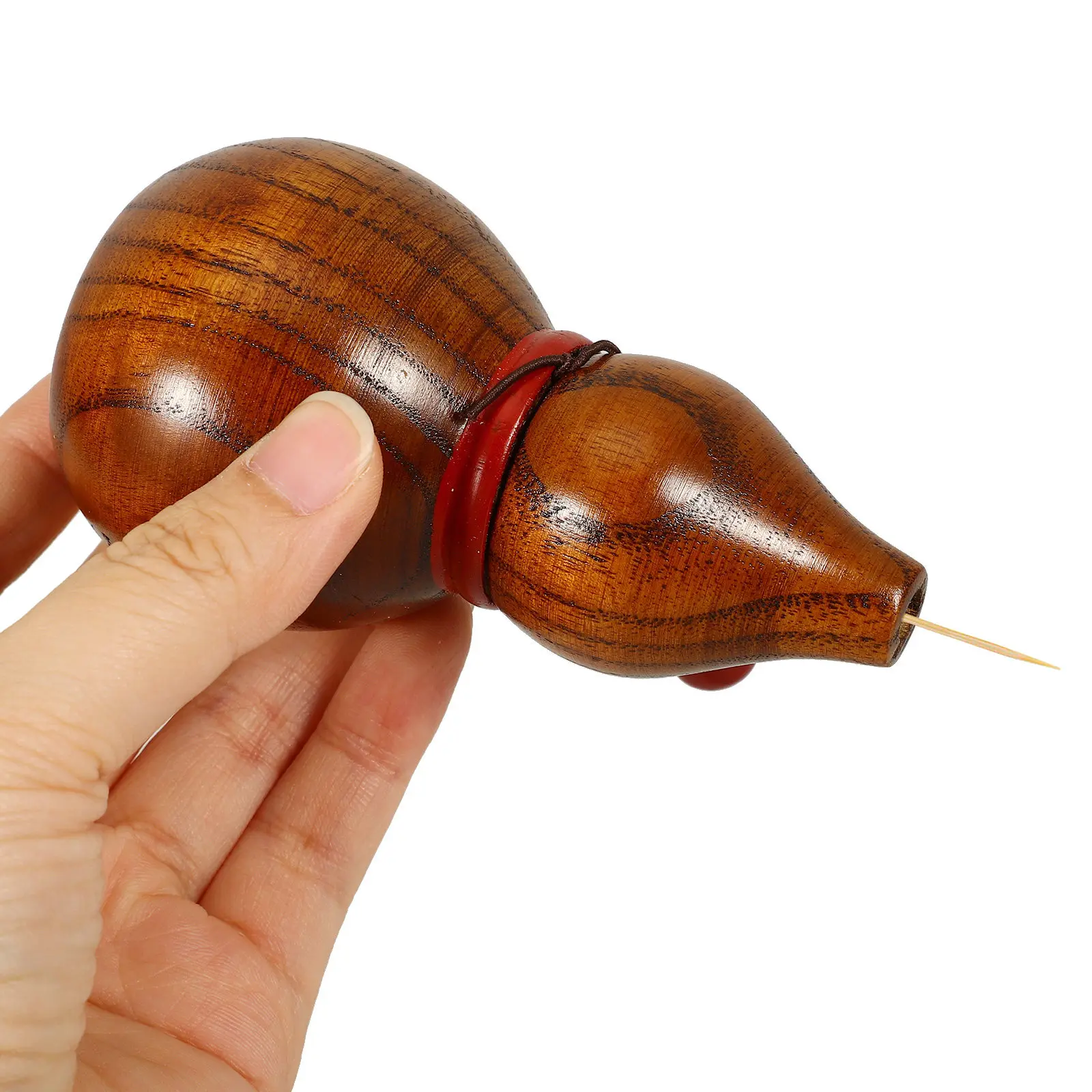 

Vintage Wooden Toothpick Jar Gourd Shape Unique Toothpick Holder Compact Household Storage Box Kitchen Organizer Decorative