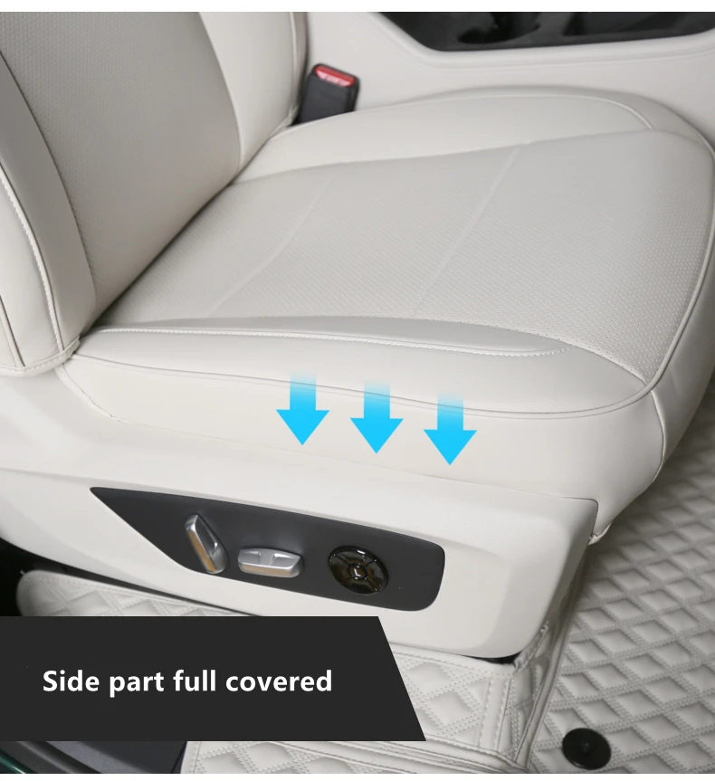 Maßgefertigte Autositzbezüge für 3 Reihen, 6 Sitze, 7 Sitze, 8 Sitze für Toyota LC Prado, Highlander, Sienna, LINCOLN NAVIGATOR, Komplettset – Detail 17