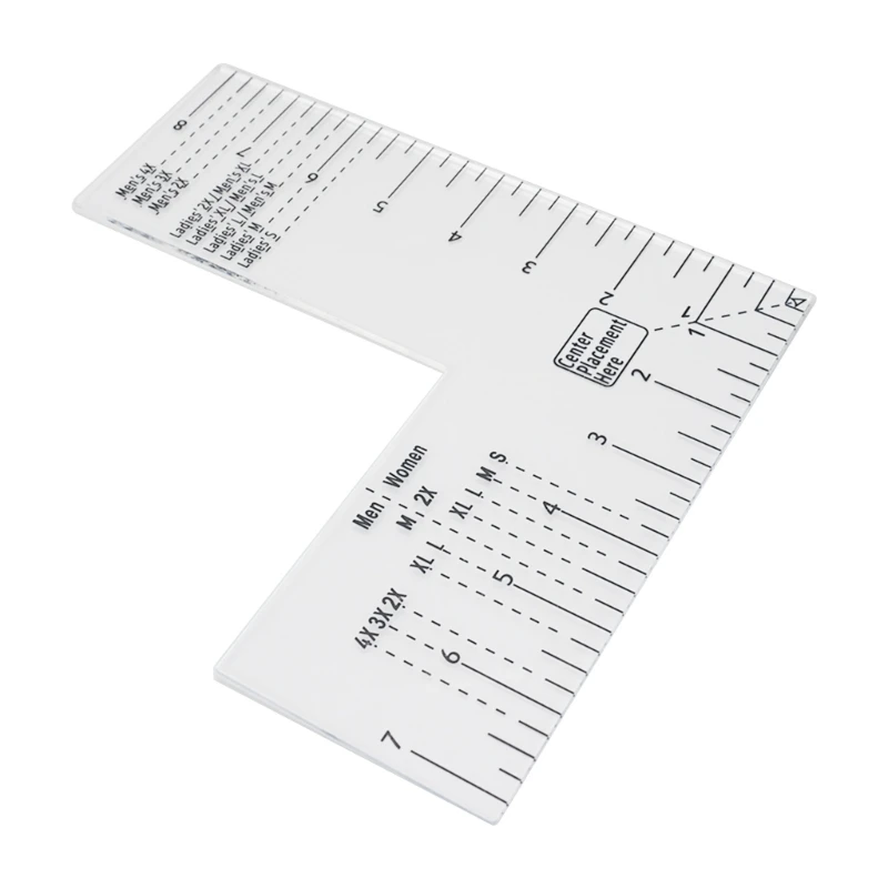 Tshirt Ruler Guide Left Chest Placement Tool for Heat Press Printing(Adult)