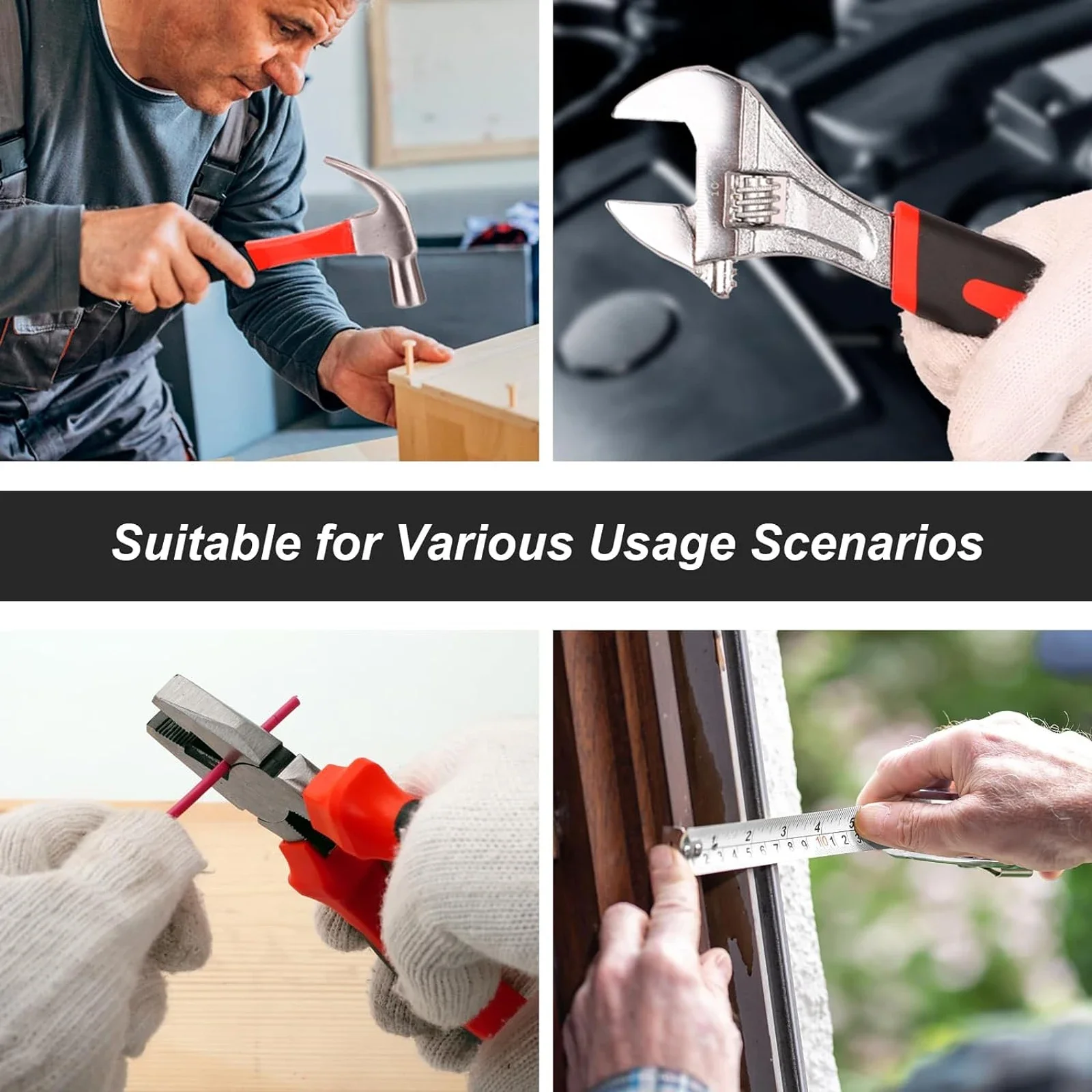 19/43/108PCS Household Hand Tool Set Multi-Purpose Tool Kit with Storage Case for Car Repair Motorcycle Repair Tools