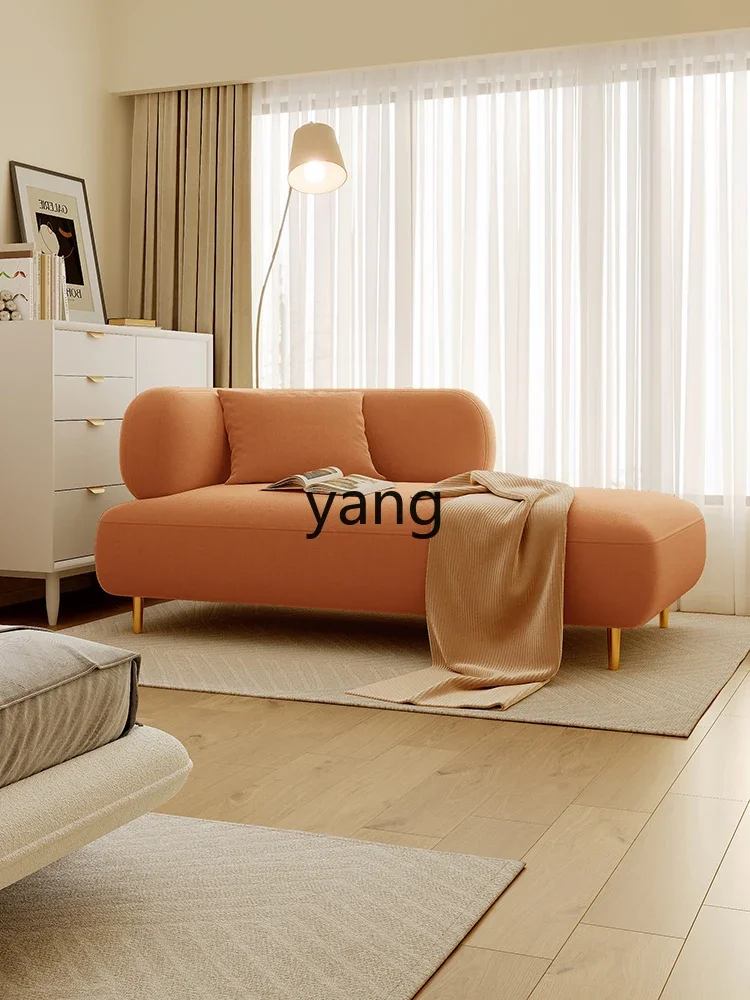 LTT Nordic Cream Style Lamb Wool Single Chaise Lounge Sofa for Living Room Hotel Homestay Chaise Lounge