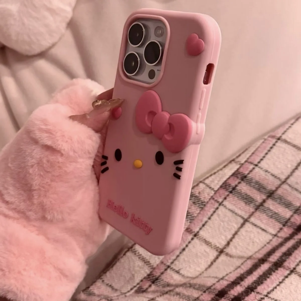 Для iphone 16 Pro Max 16 15 14 13 12 Pro Max Hello Kitty 3D мультяшный чехол для телефона в подарок для девочки, мягкий силиконовый чехол против падения Для iphone 16 Pro Max 16 15 14 13 12 Pro Max Hello Kitty 3D мультяшный чехол для телефона в подарок для девочки, мягкий силиконовый чехол против падения