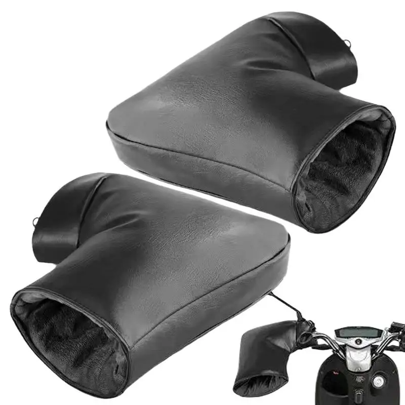 Handlebar Gloves 1 Pair Snowmobile Hand Muffs Motorcycle Gloves Scooter Hand Warmer Mitts Handle Grip Covers Cold-Resistant