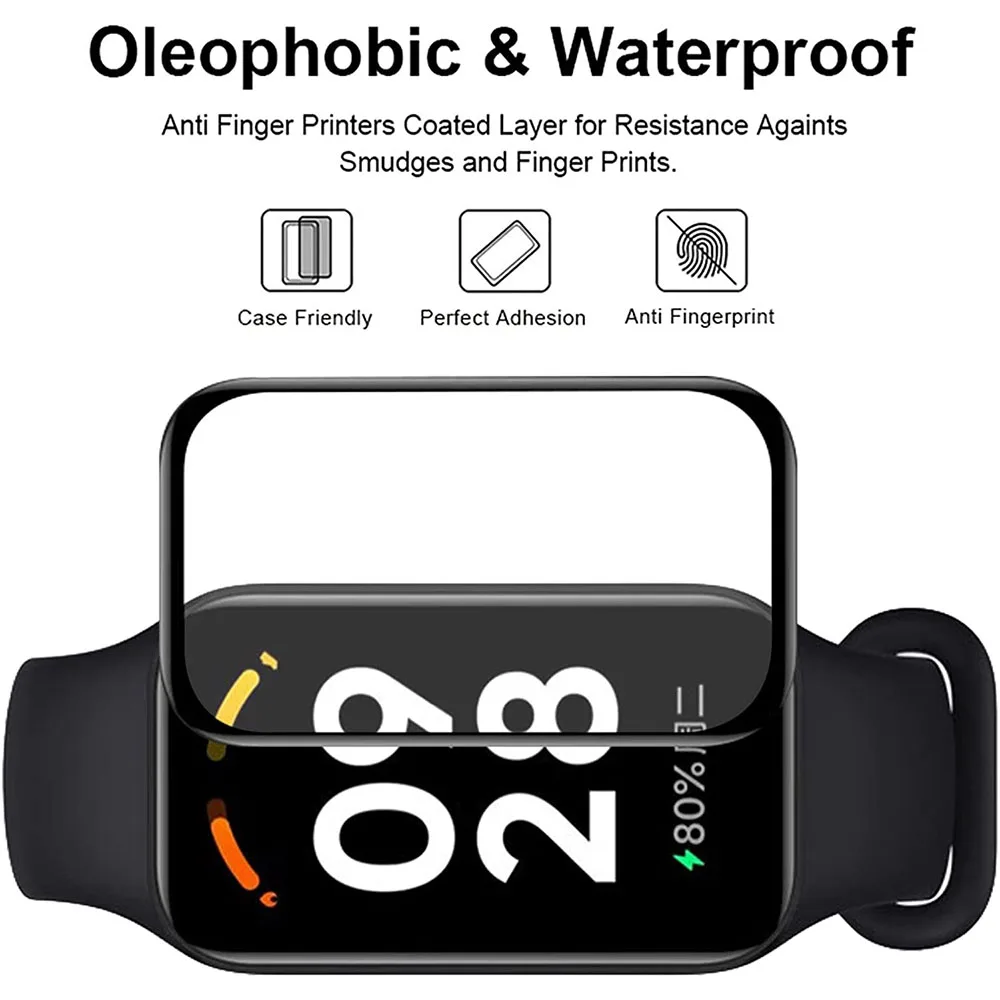 BEHUA-Película Protetora para Redmi Band 2, Protetor de Tela, Capa Ultra-fina Flexível 3D, AcEdge Ativo, Xiaomi 8 Band8