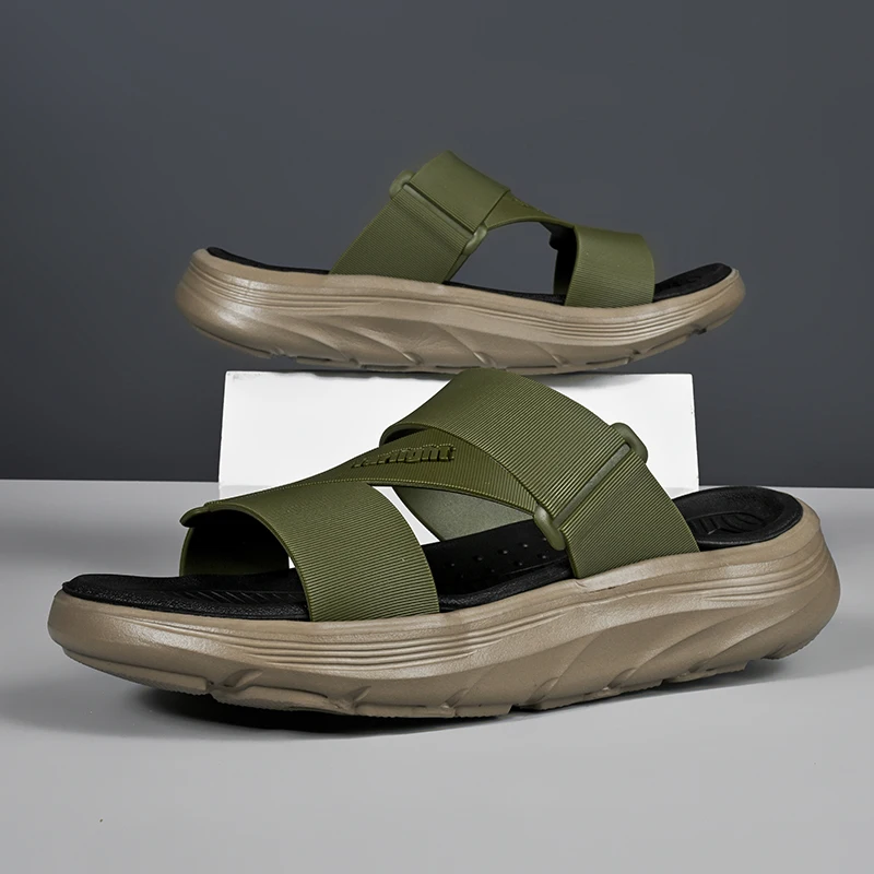 

Summer New Men's Sandals Outdoor Fashion, Comfortable Thick soled Casual Shoes Large Size Lightweight Non slip Walking Slippers