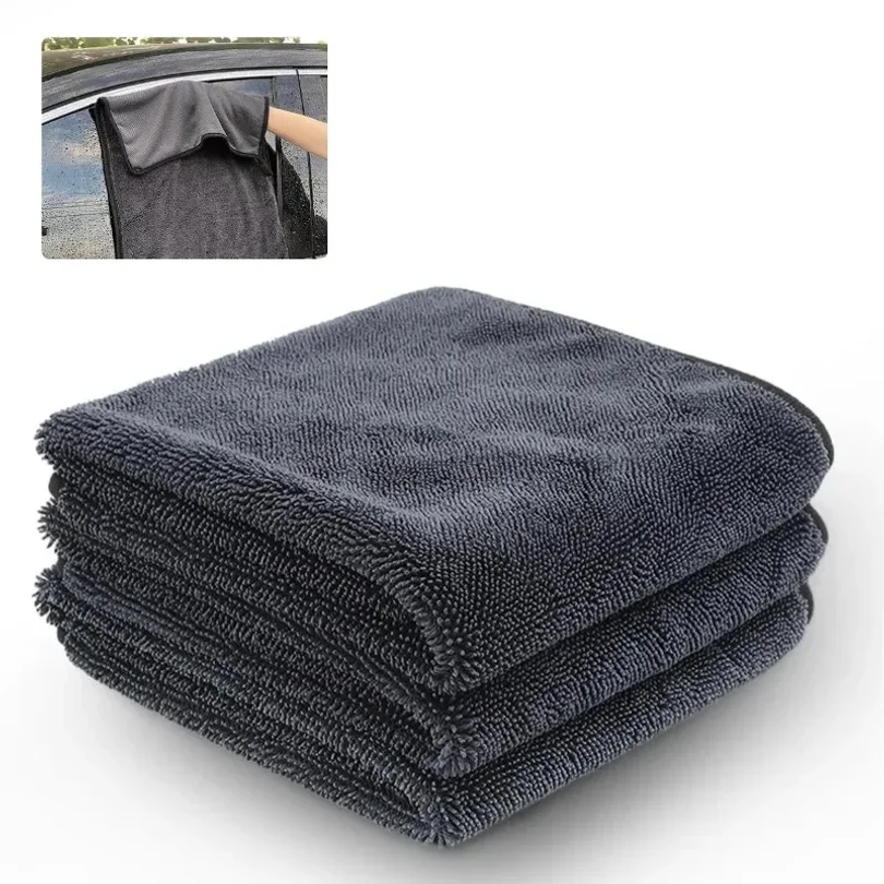

40x60CM/60x90CM Microfiber TowelsUltra-Thick Car Washing Towel Auto Extra Soft Rag Car Care Cleaning Drying Cloth New 2025