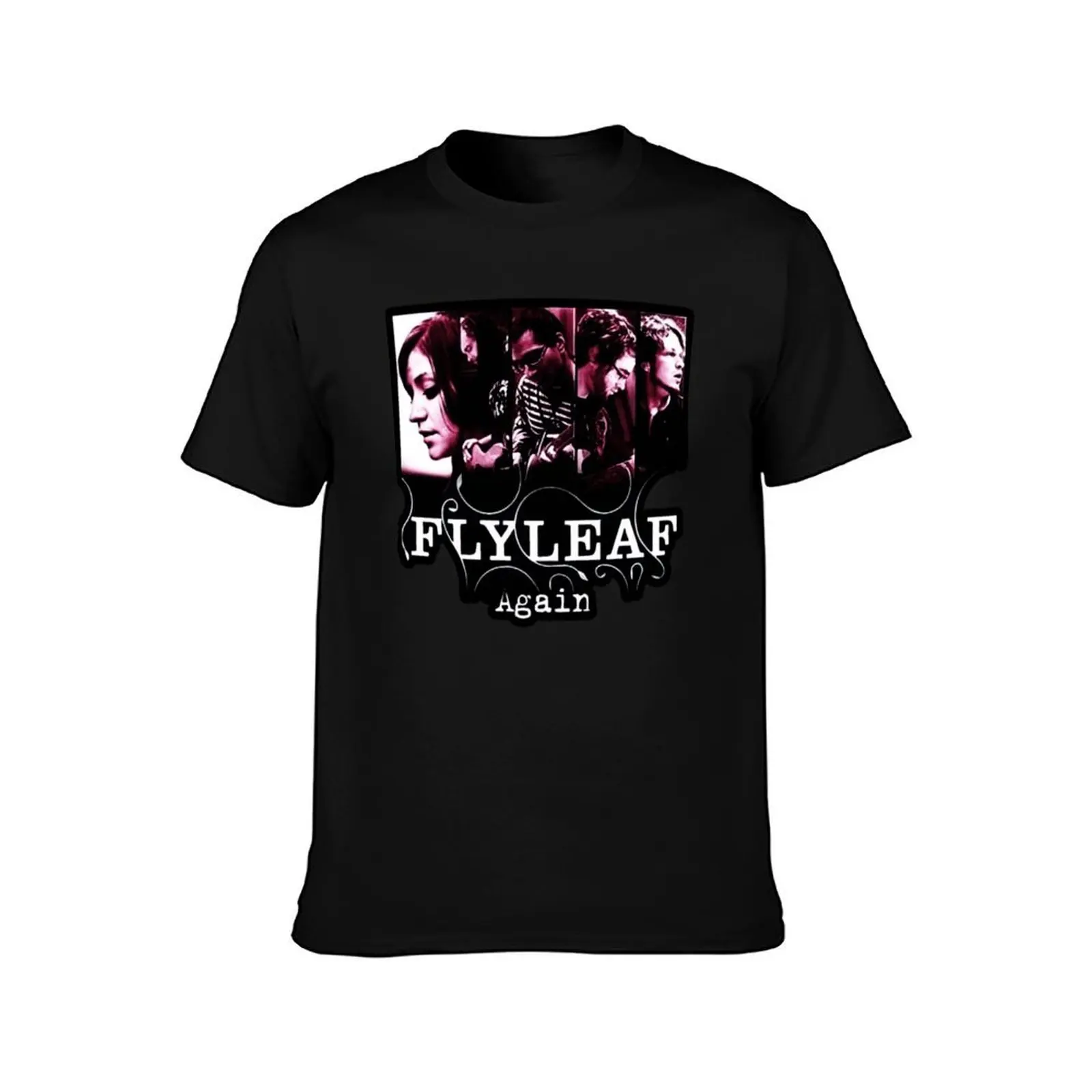 flyleaf again and again happen T-Shirt, Summer Casual Cotton Tee, Oversized Streetwear Tops, Vintage Graphic Print, 100% Cotton