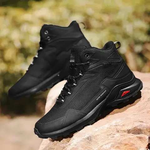 Bota de motocicleta masculina sapatos homem 2024 tendência safti shose botas de trabalho dos homens para sapatos masculinos tamanho grande botas militares táticas