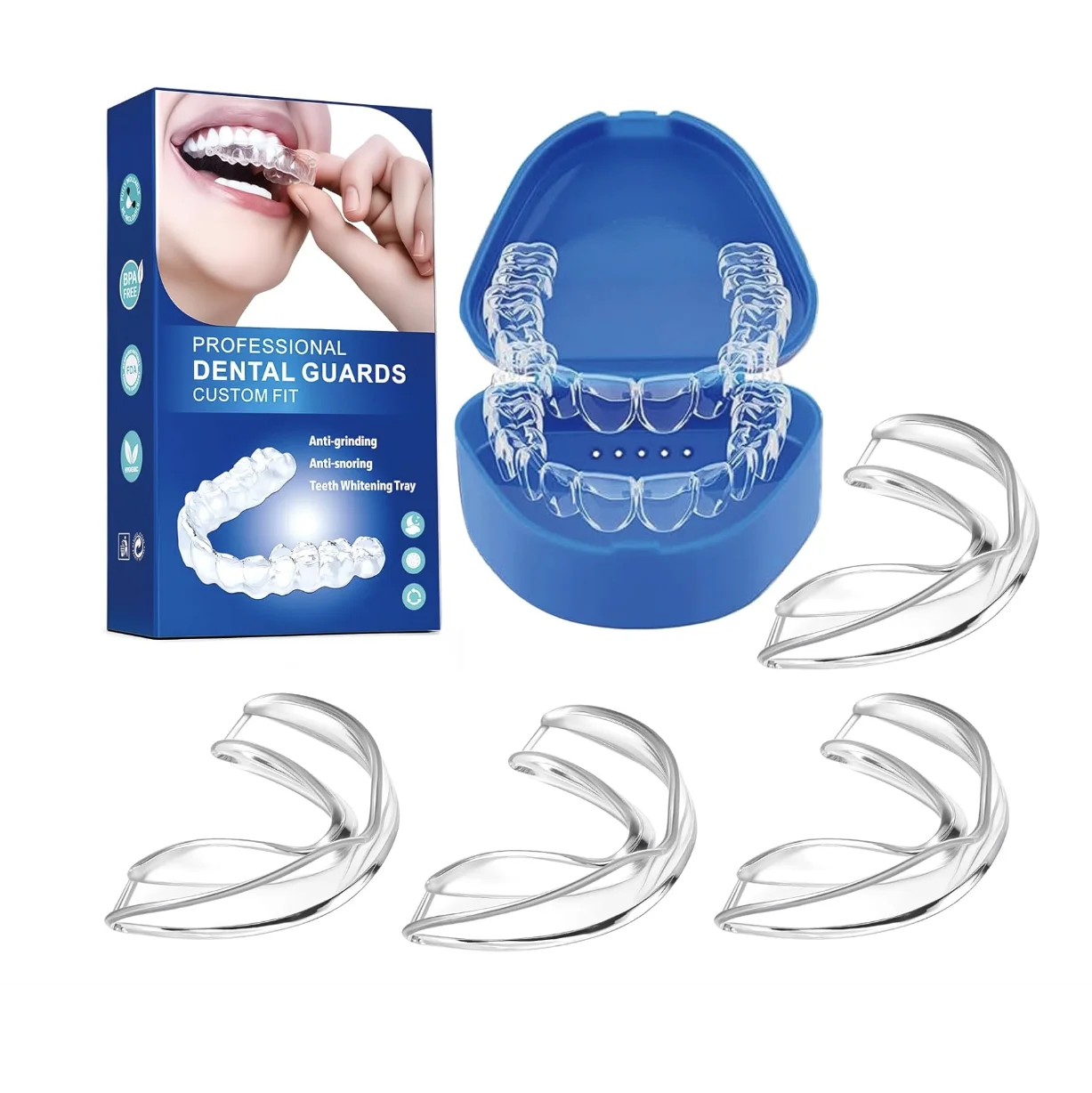 5pcs/Box Mouth Guards for Grinding Teeth Moldable Dental Teeth Night Guard for Adult Stop Teeth Grinding Bruxism Tray