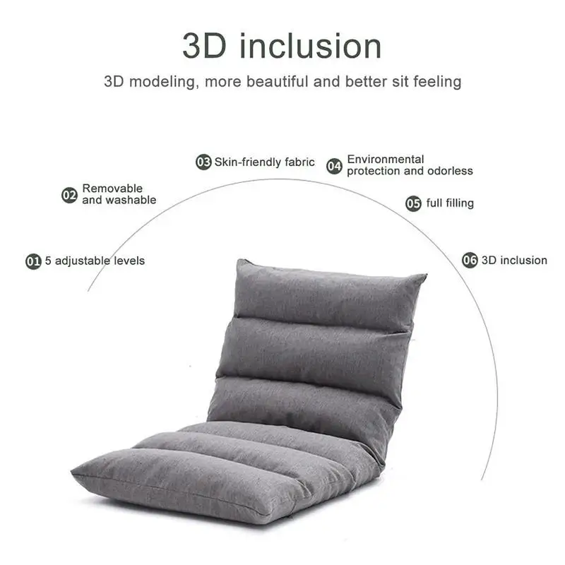 Adjustable Comfort Floor Folding Sofa Chair For Home Living Room Furniture Modern Foldable Japanese Floor Chair Lazy Couch Sofa