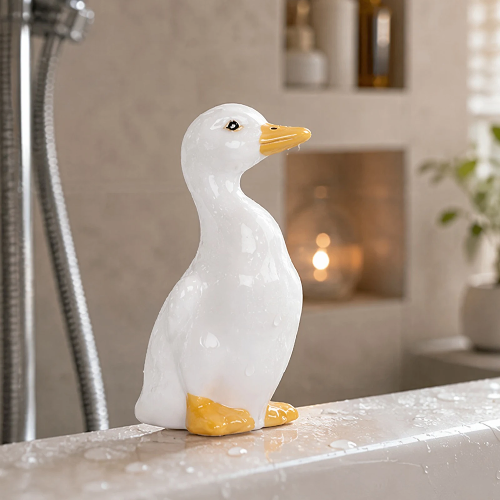 Duck Shaped Toilet Bolt Caps Ceramic 2 Pack Cute Bathroom Decorative Screw Covers Toilet Screw Covers Caps