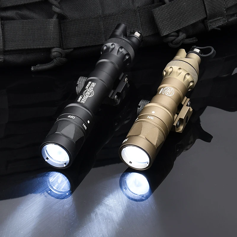 WADSN 600W Tactical Light Strobe Scout Lamp Metal Dual Function Tail Cap White LED Spotlight Hunting Gear  Constant on