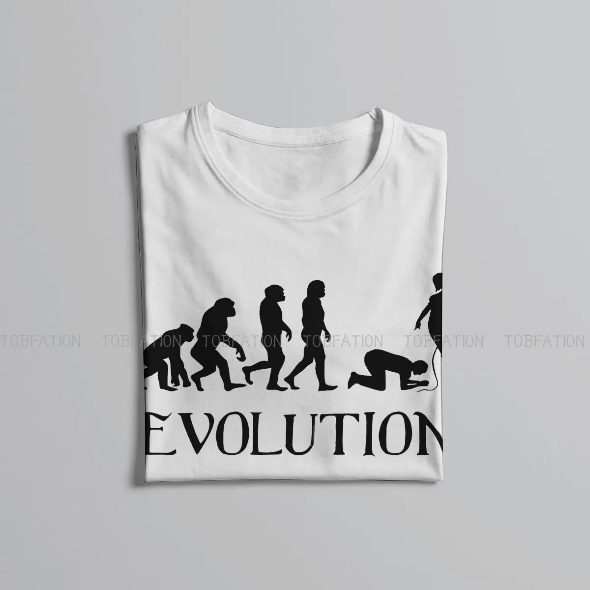 Femdom Evolution Fitted Scoop  Round Collar TShirt BDSM Bondage Discipline Dominance Submission Sadism Masochism T Shirt Men