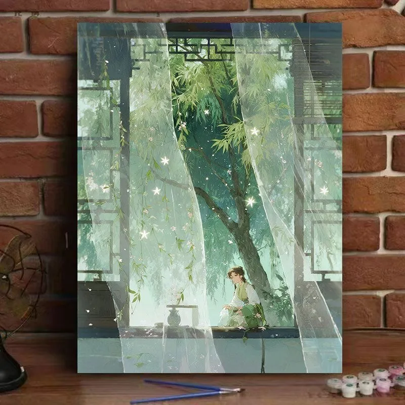 

A-0201 Blossom Tree Oil Painting - Spring Flowers Artwork - Home Decor Gift