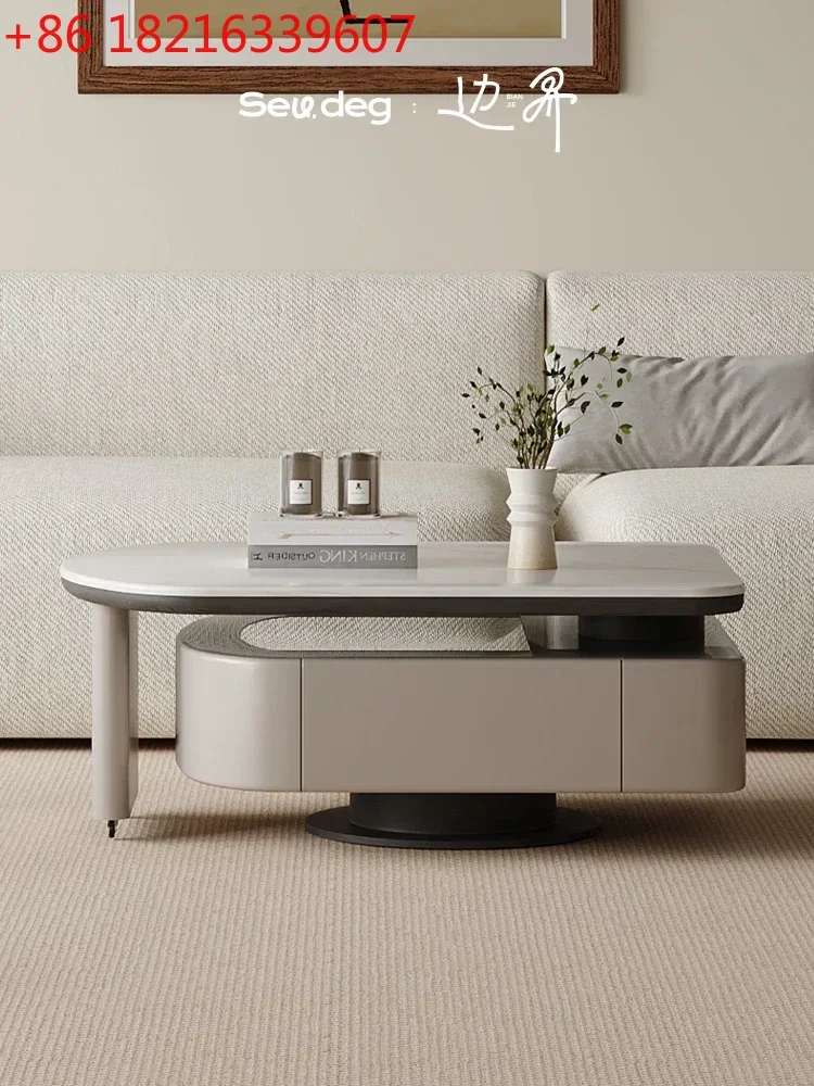 

Кофейный столик TAO Silent Style Microlite, вращающийся, для гостиной, итальянский минималистичный, необычной формы, премиум-класса