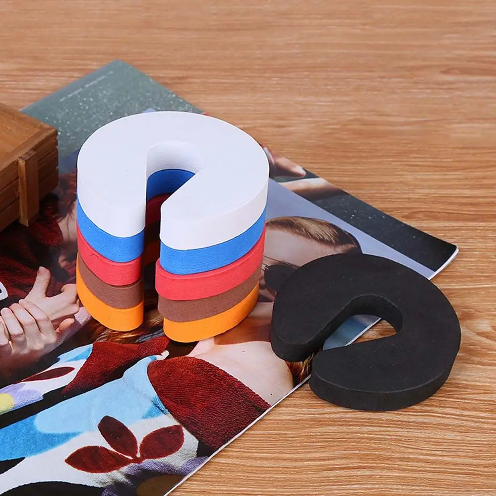 

Заглушки для дверей C-образной формы, 5 шт., из пены EVA, для защиты детей, ограничитель открывания двери, зажим для двери