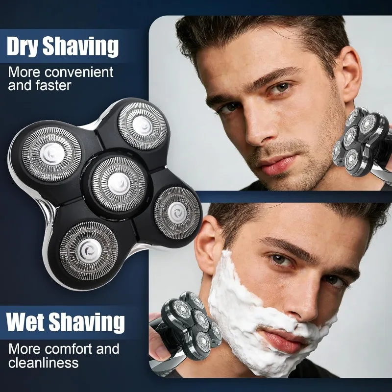 1/2/3/6Pcs Shaver Replacement Heads Compatible with Balder XR7000/XR1500/XR5 Head Shaver Model  Electric Shaving for Bald Men image 4