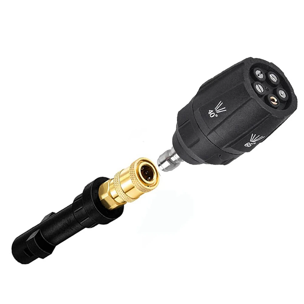 Superior AA63 5 In 1 High Pressure Rotary Turbine Nozzle Adapter For Karcher K2-K7 High Pressure Washer Nozzle Quick Connect