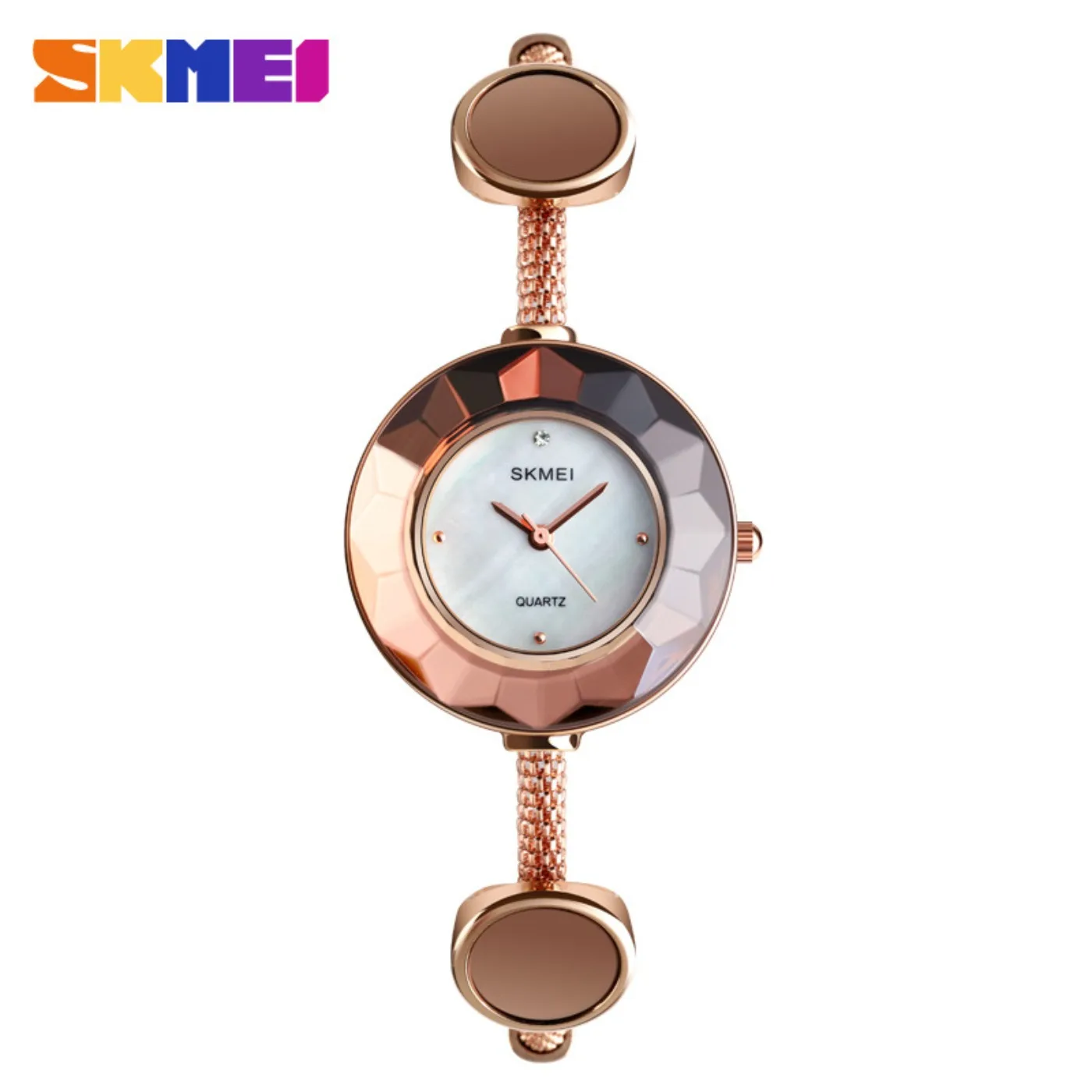 Hot Sale Fashion Flower Mirror Bracelet Waterproof Ladies Quartz Watch Wristwatch Gifts