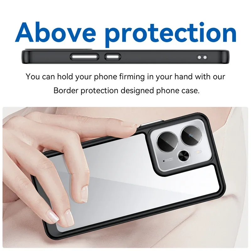 حافظة شفافة ملونة من البولي يوريثان الحراري لهاتف Realme 14 5G Realme 14T 5G غطاء حماية شفاف Fundas Coque Capa