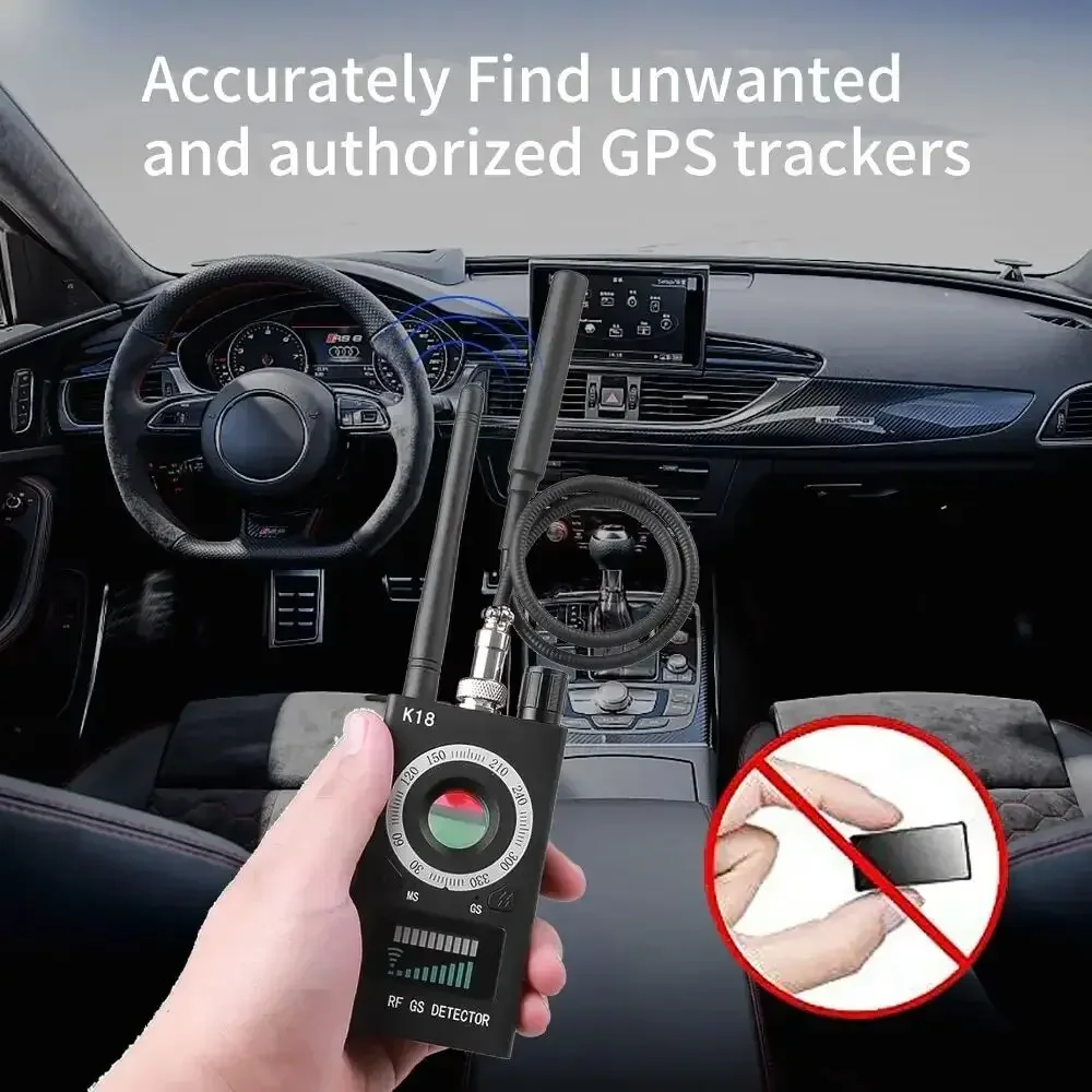 K18 Multi-function Anti-spy Camera Detector Device Finder 1MHz-6.5GHz GSM Audio Bug Finder GPS Signal RF Tracker Detect