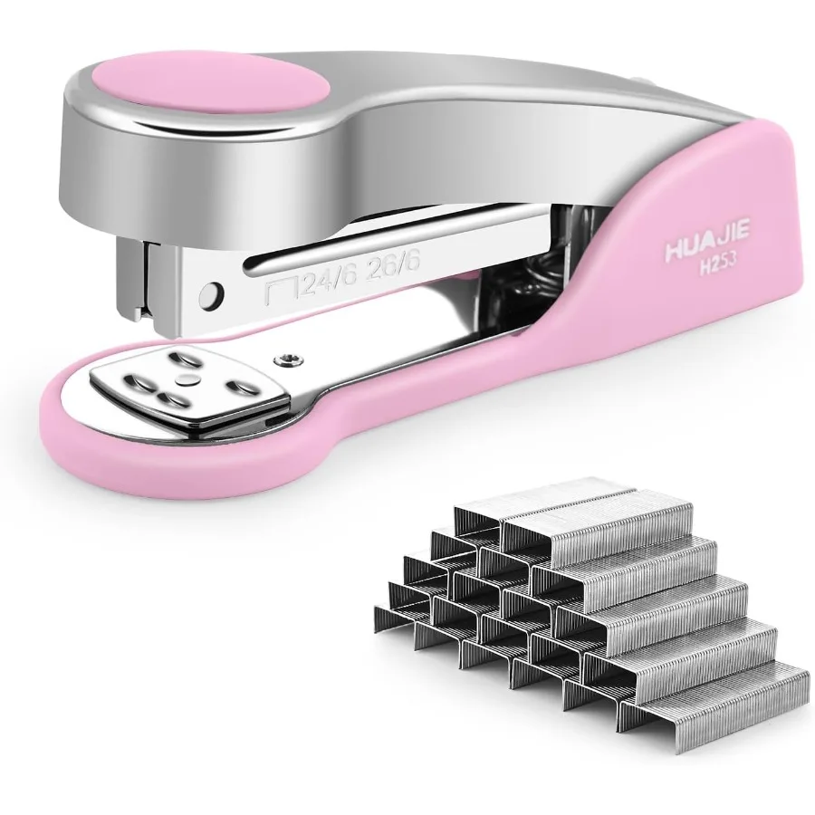 دباسة سطح المكتب المعدنية مع 2000 دبوس قياسي بسعة 25 ورقة مربى جهد منخفض مجاني للوازم المكتبية في الفصول المكتبية P