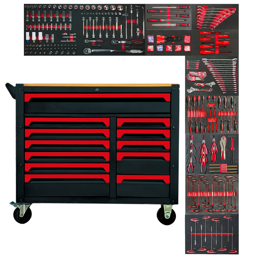 471pcs Durable Heavy-Duty Metal Tool Trolley Auto Repair Cart For Garage & Warehouse Workshop Customizable OEM Workbench