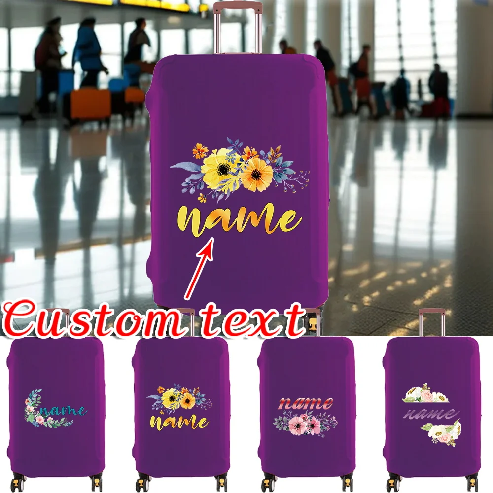 

Персонализированный индивидуальный чехол для тележки с именем, толстый эластичный чехол для багажа, износостойкий 18-32-дюймовый чехол для багажа, подходящие пылезащитные чехлы