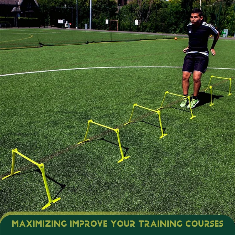 SYDS Adjustable Hurdles And Cone Set Agility Hurdles Disc Cones For Soccer Sports Plyometric Speed Training