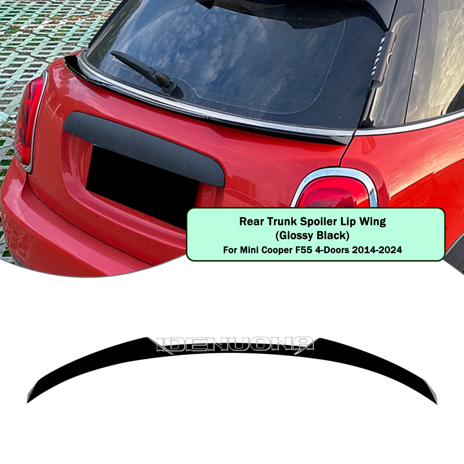 

Car Rear Middle Spoiler Wing Tail Trunk Center Lip Lid For Mini Cooper F55 4 Door 2014-2024