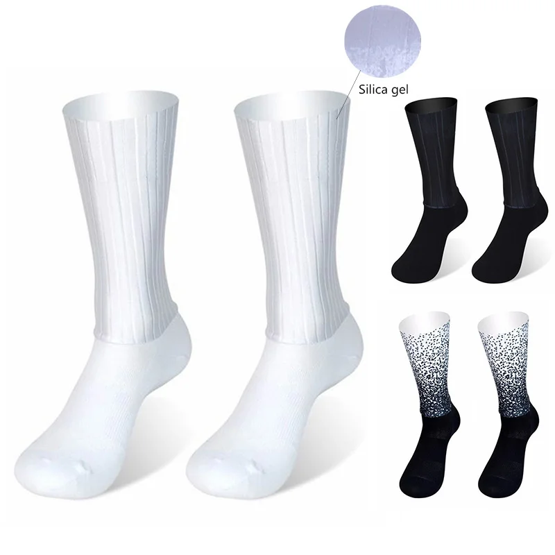 Socks Aero Bike Team Cycling New Silica Gel Non-slip Summer Breathable Pro Racing Sports Socks Men Women Calcetines Ciclismo