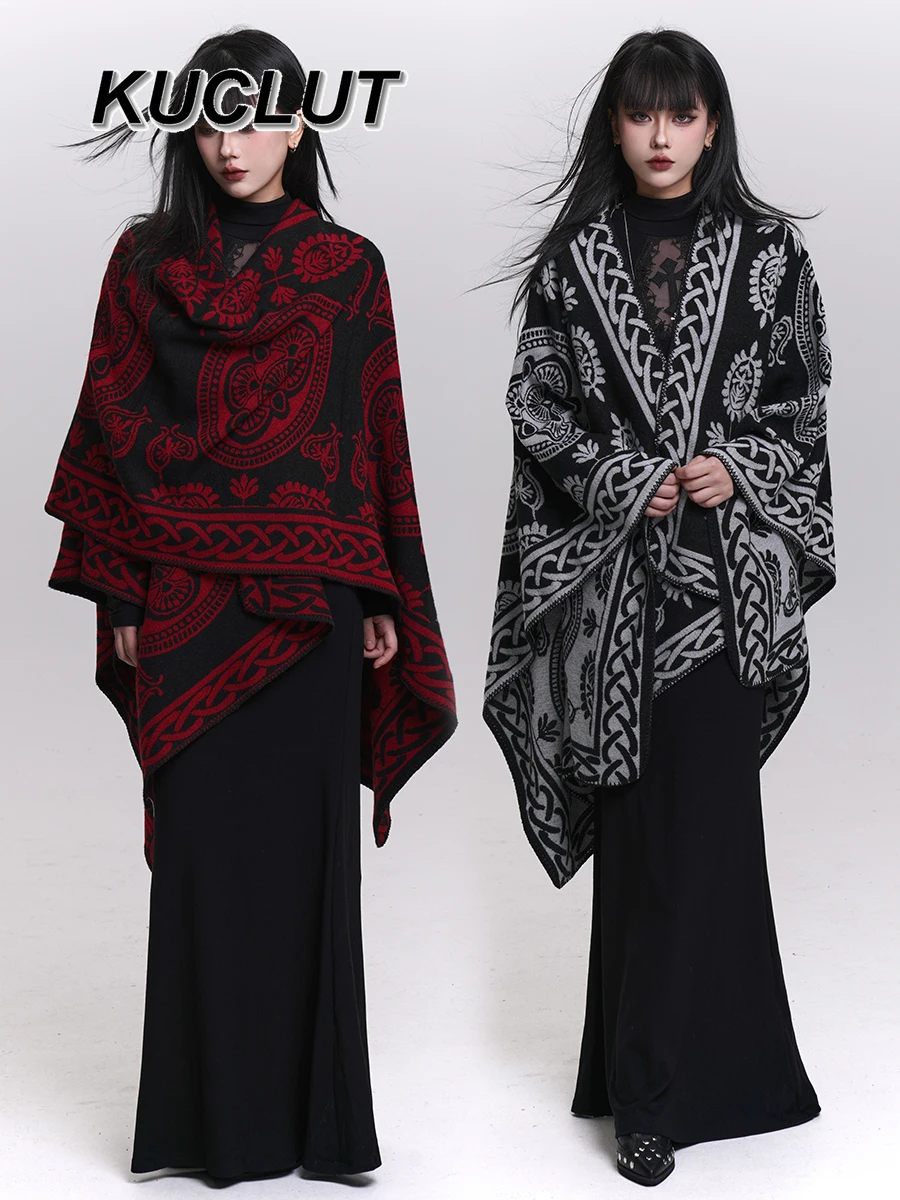 

Super Beautiful Girl Scarves Fashion Autumn Winter Cape Fashion Warm Shawl Punk Style New Casual Outerwear Capes for Women