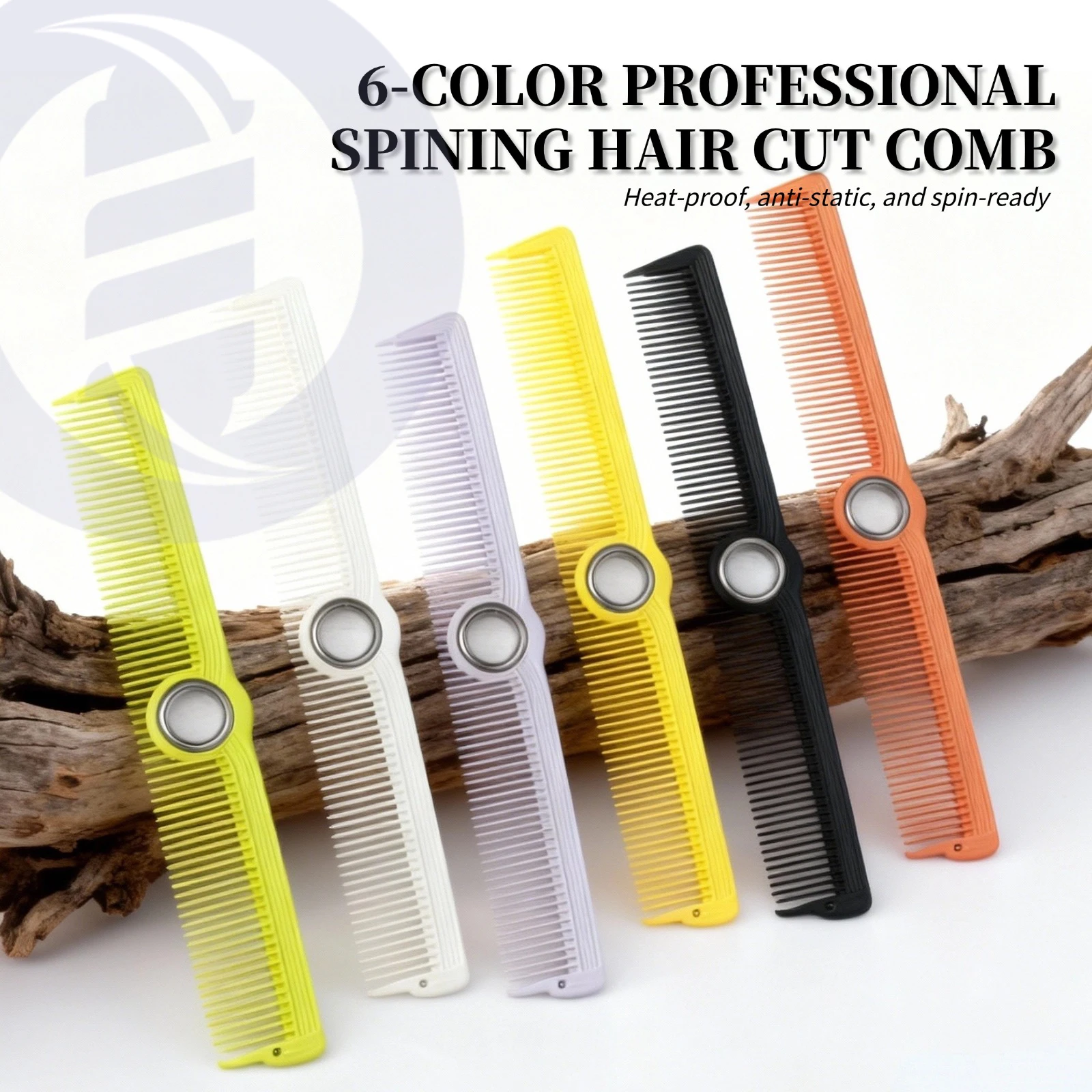 

NEW Bearing Rotating Hair Cutting Comb Professional Fine Teeth Antistatic Hair Comb Salon Heat-resistant Hairdressing Tool